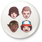 printfashion Stranger Things Karakterek - Kitűző, hűtőmágnes - Fehér (3731883)