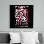 printfashion Attack on titan - Vászonkép - Fekete (16750625)