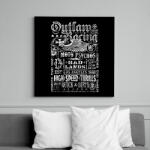 printfashion outlaw - Vászonkép - Fekete (6657946)
