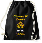 printfashion CHEERS AND BEERS 70 YEARS - Sportzsák, Tornazsák - Fekete (1771762)