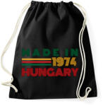 printfashion Szülinap Made in 1974 - Sportzsák, Tornazsák - Fekete (16845540)