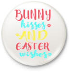 printfashion Nyuszi puszi - Kitűző, hűtőmágnes - Fehér (3087921)