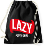printfashion Lazy - Potato chips - Sportzsák, Tornazsák - Fekete (7533777)