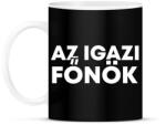 printfashion Az igazi főnök - Bögre - Fekete (2157990)