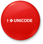 printfashion I love unicode - Kitűző, hűtőmágnes - Piros (3109193)