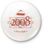 printfashion since-2008-red-black - Kitűző, hűtőmágnes - Fehér (3076581)