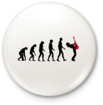 printfashion Rock evolúció - Kitűző, hűtőmágnes - Fehér (3078593)