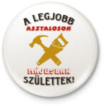 printfashion Asztalos szülinapja május színes - Kitűző, hűtőmágnes - Fehér (5447198)