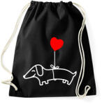 printfashion Tacskó lufival - Sportzsák, Tornazsák - Fekete (5585993)