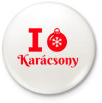 printfashion I love Karácsony - Kitűző, hűtőmágnes - Fehér (9550531)