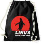 printfashion Linux - Born to be root - Sportzsák, Tornazsák - Fekete (3531108)