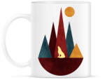 printfashion Farkas és hegyek 3 - Bögre - Fehér (5233123)