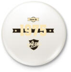 printfashion born-in-1975-cream-choco - Kitűző, hűtőmágnes - Fehér (3076853)