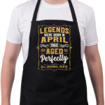printfashion A tökéletes legendák áprilisban születtek - Kötény - Fekete (6089651)
