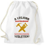 printfashion Asztalos szülinap színes - Sportzsák, Tornazsák - Fehér (5459483)