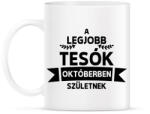 printfashion A legjobb tesók októberben születnek - Bögre - Fehér (14587435)