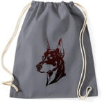 printfashion doberman - Sportzsák, Tornazsák - Grafitszürke (14612377)