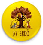 printfashion Az erdő - Kitűző, hűtőmágnes - Sárga (16641366)