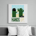 printfashion Fel a kezekkel! - Kaktusz - Vászonkép - Fehér (7665757)