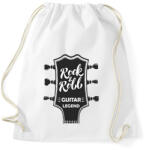 printfashion Rock & Roll - Guitar legend - Sportzsák, Tornazsák - Fehér (6373532)