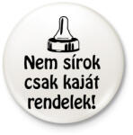 printfashion Nem sírok csak kaját rendelek - Kitűző, hűtőmágnes - Fehér (3081257)