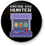 printfashion Easter egg hunter - Kitűző, hűtőmágnes - Fekete (15764972)