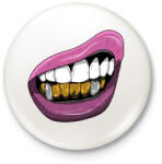 printfashion Mosolygó Gagnsta - Kitűző, hűtőmágnes - Fehér (3087707)