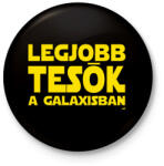 printfashion Legjobb tesók a Galaxisban Star Wars - Kitűző, hűtőmágnes - Fekete (11870711)
