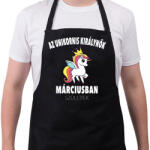printfashion Unikornis királynők márciusban születtek (MAGYAR) - Kötény - Fekete (4926264)