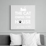 printfashion A ház a macskáé - Vászonkép - Fehér (6627610)
