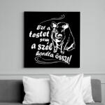 printfashion ezt az testet-malac2 - Vászonkép - Fekete (14239200)