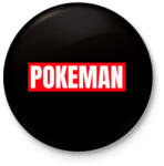 printfashion POKEMAN - Kitűző, hűtőmágnes - Fekete (10997810)