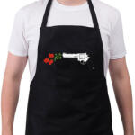 printfashion GUNsNDROSE - Kötény - Fekete (4931224)