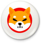 printfashion Shibacoin - Kitűző, hűtőmágnes - Fehér (5022405)