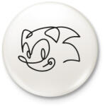 printfashion Sonic - Kitűző, hűtőmágnes - Fehér (10786805)