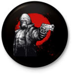 printfashion Stukkeres Gorilla - Kitűző, hűtőmágnes - Fekete (6619853)