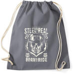 printfashion Motorra született - Sportzsák, Tornazsák - Grafitszürke (101313)