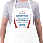 printfashion I just rather go hunting - Kötény - Fehér (7493427)