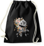 printfashion D20 Tollakkal és Virágokkal - Sportzsák, Tornazsák - Fekete (2627242)