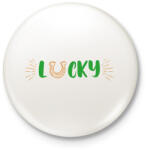 printfashion Lucky - Kitűző, hűtőmágnes - Fehér (7896399)