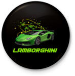 printfashion Zöld lamborghini - Kitűző, hűtőmágnes - Fekete (8201684)