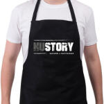 printfashion HUstory (white) - Kötény - Fekete (7417528)