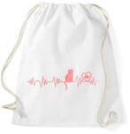 printfashion Cica love - Sportzsák, Tornazsák - Fehér (6401424)