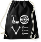 printfashion Love - Szerszámok - Sportzsák, Tornazsák - Fekete (9902291)