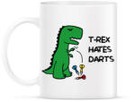printfashion T-rex hates darts - Bögre - Fehér (11742379)