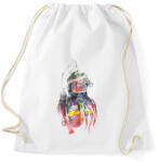 printfashion Fire&Smoke - Sportzsák, Tornazsák - Fehér (863237)
