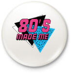 printfashion 80's made me - Kitűző, hűtőmágnes - Fehér (13306584)