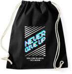 printfashion nevergiveup - Sportzsák, Tornazsák - Fekete (10927924)