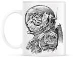 printfashion Űrhajós macska - Bögre - Fehér (4890985)