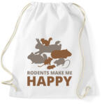 printfashion Rodents make me happy - Sportzsák, Tornazsák - Fehér (13424398)